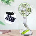18" Portable Solar Power Fan Tabletop W/ Led Light Usb Rechargeable & Adjustable. Fixed Price $22.99.