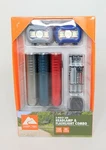 Ozark Trail 5-PACK Mini Led Flashlight Set 80 Lumens, Colors + 15 Batteries. Fixed Price $9.97.
