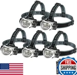 Everbrite 5-PACK Led Headlamp, 4 Modes, Pivoting, Adjustable Headband. Fixed Price $32.38.