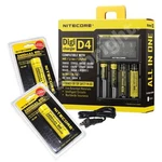 Nitecore Charger D4 For IMR/LI-ION/NI-MH/NI-CD/LIFEPO4 W/2X NL189 Batteries. Fixed Price $68.95.