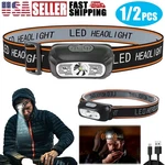 Led Headlamp Rechargeable, High Lumen Dimmable Headlight Flashlight With Motion. Fixed Price $12.46.