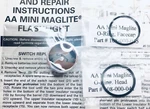 "aa" Mini Maglite Reflector And Glass Lens Upgrade Kit W/ O-ring Seals. Fixed Price $6.50.