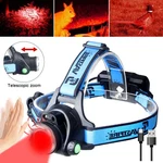 Red Led Rechargeable Headlamp Lighting Zoomable With Motion Sensor. Fixed Price $14.99.