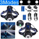 2 9900000LM Bright Led High Power Headlamp Home Outdoor Rechargeable Headlight. Fixed Price $23.48.