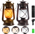 2 Pack Bronze Vintage 4 Modes Led Lanterns Rechargeable Flickering Flame Lights. Fixed Price $63.77.