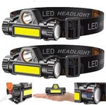 2 Pack Usb Rechargeable Waterproof Led Headlamp Headlight Flashlight. Fixed Price $14.99.