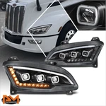 For 22-25 Peterbilt 579 Led Drl Sequential Projector Headlights/lamps Black. Fixed Price $544.66.