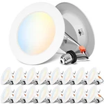 Anwio Recessed Lighting 4 Inch, 16 Pack 5CCT Flat Retrofit Led Light.... Fixed Price $69.43.