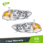 Headlights Left+right Side For Toyota Corolla 2003-2008 Chrome Headlamp Halogen. Fixed Price $57.63.