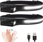 New Eguku Flashlight, 2PACK Rechargeable Led Headlamps 1200LUMENS Cob. Fixed Price $31.22.