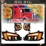 Led Project Headlights Headlamps & Fog Fits Kenworth T660 Pair Lh+rh Side. Fixed Price $471.46.