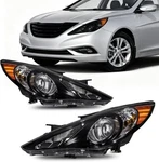 Headlight Assembly For 2011 2012 2013 2014 Hyundai Sonata, Black Housing With. Fixed Price $208.55.