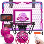 Vatos Basketball Hoop For Girls Indoor, Pink With 7 Color Lights. Fixed Price $40.99.