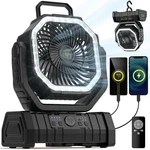 Vosfeel Camping Fan - 20000MAH Battery Powered Rechargeable With Led Lantern. Fixed Price $54.85.
