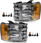 Headlight Assembly Compatible With Gmc Sierra 2007-2013 Halogen Lamp, Oe-st. Fixed Price $176.99.